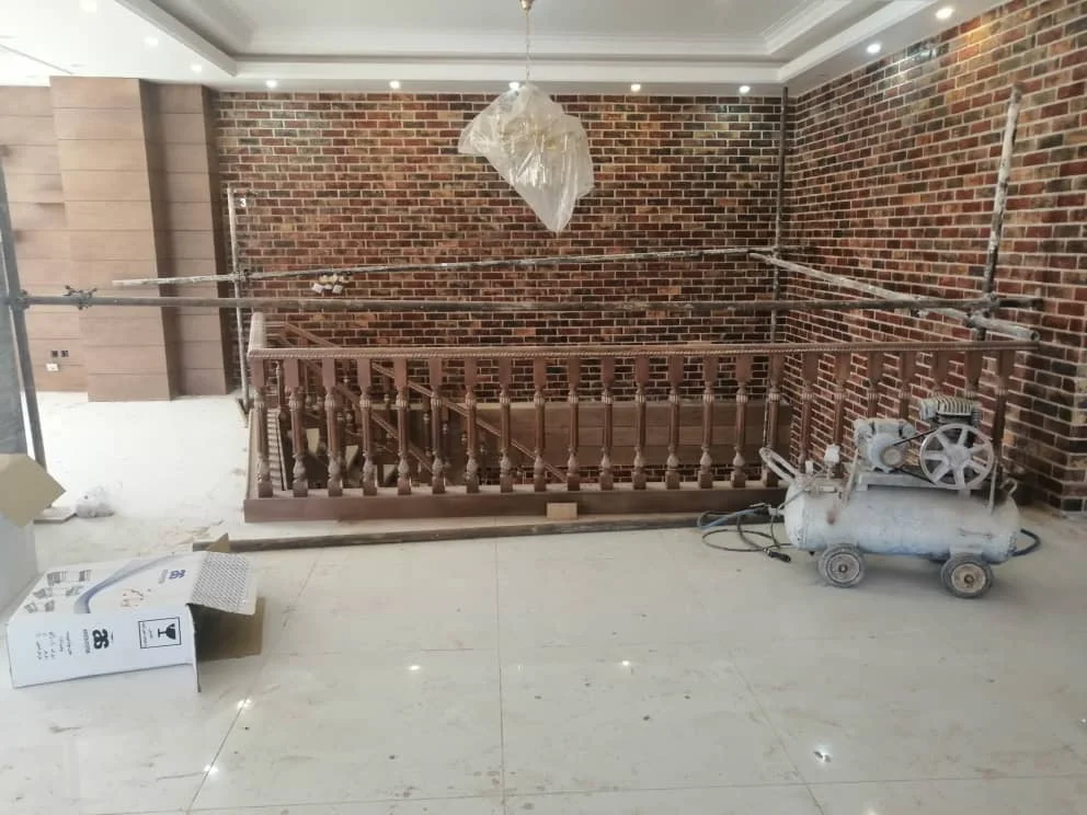 اجرای پله پیچ با متریال چوب ملچ - 5